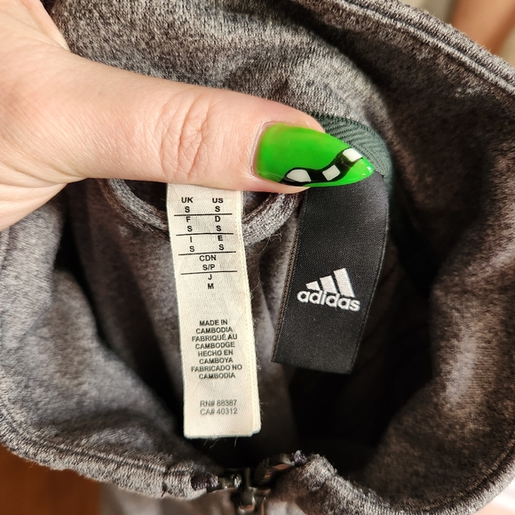 Men's Adidas Gray Track Suit Two Piece Set Jacket & Pants Top (S) Bottom (M) - Picture 7 of 15